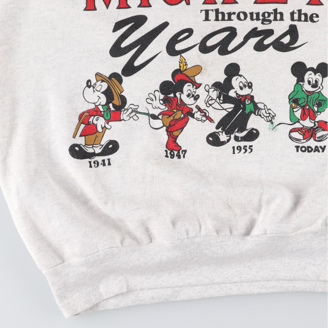 90'S GLOIRA MICKEY MOUSE Mickey Mouse character sweatshirt, made in USA, men's XL size, vintage /evb007223