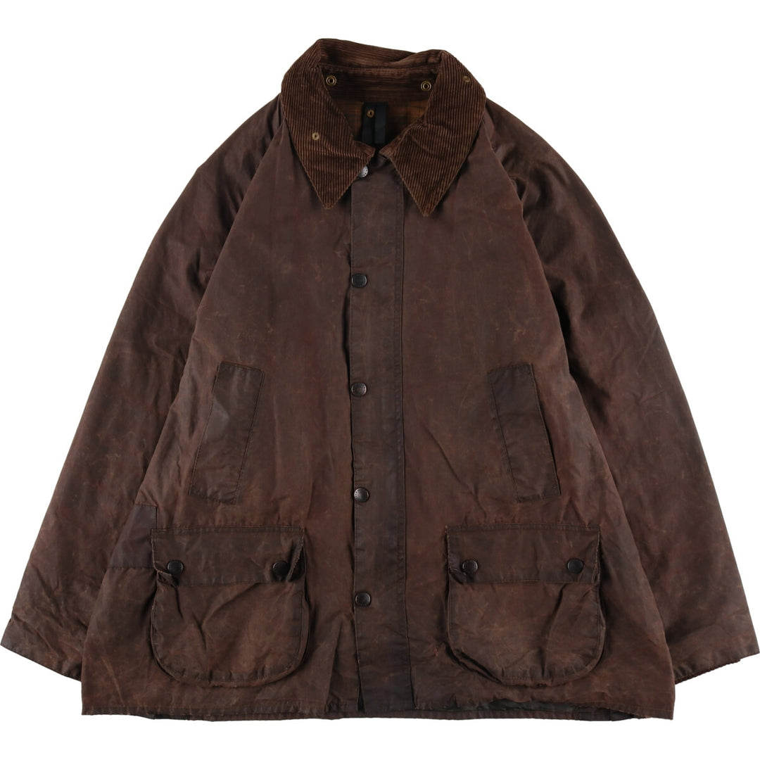 90'S Barbour BEDALE 3 Warrant Waxed Cotton Oiled Jacket Made in England C50 Men's XXL /evb007245