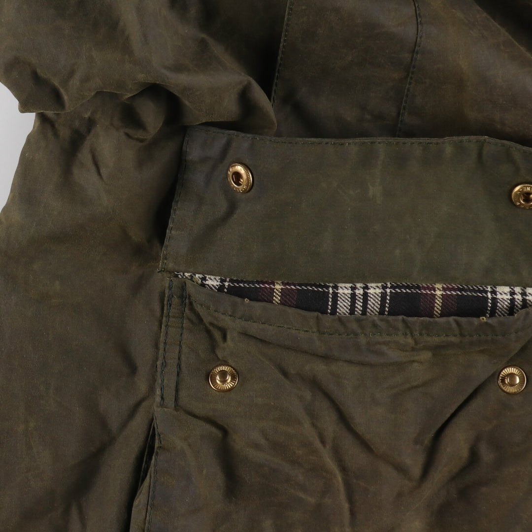 90'S Barbour BEDALE 3 Warrant Waxed Cotton Oiled Jacket Made in England C48 Men's XL /evb007246