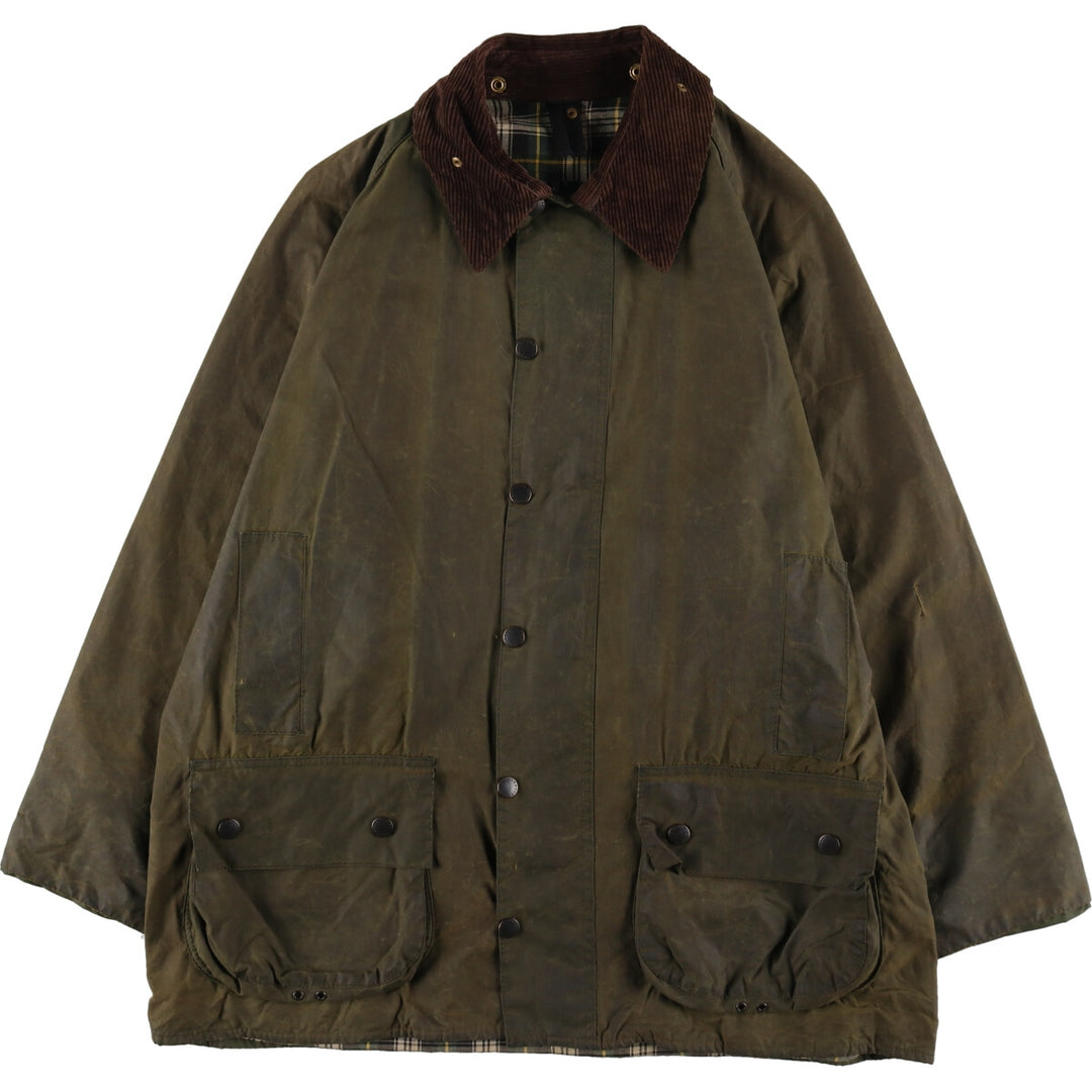 00'S Barbour BEAUFORT Oiled Hunting Jacket Made in England C46 Men's XL equivalent /evb007253