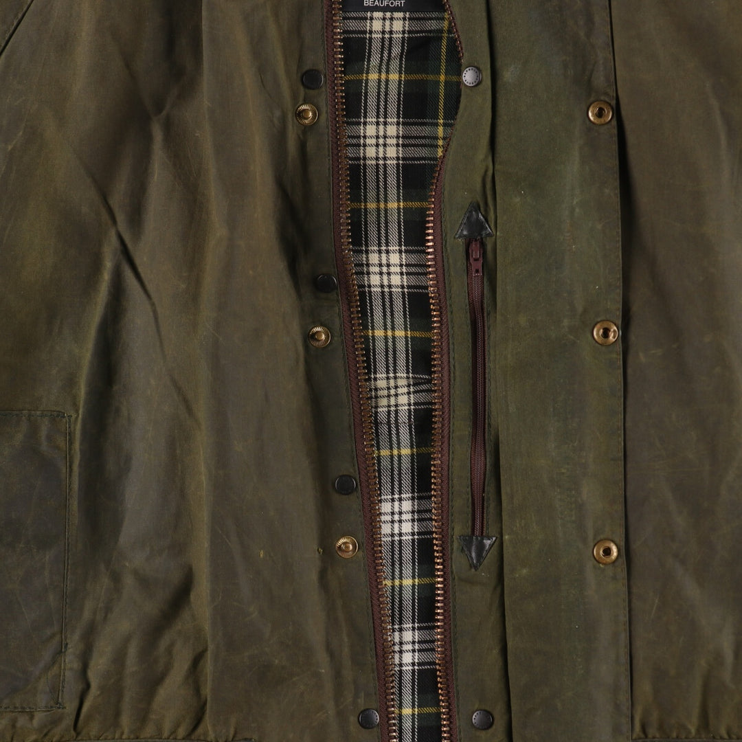 00'S Barbour BEAUFORT Oiled Hunting Jacket Made in England C46 Men's XL equivalent /evb007253