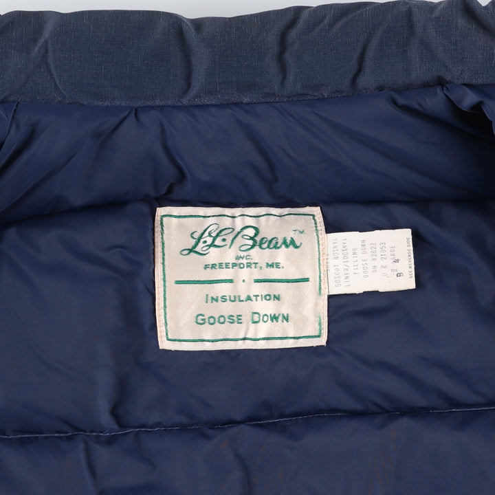 70'S LLBean Cursive Tag Goose Down Vest Men's Size L Vintage /evb007295