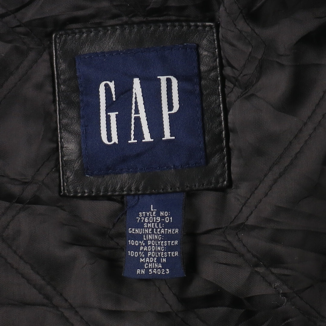 00'S GAP Leather Blouson Type Men's L Size /evb007297