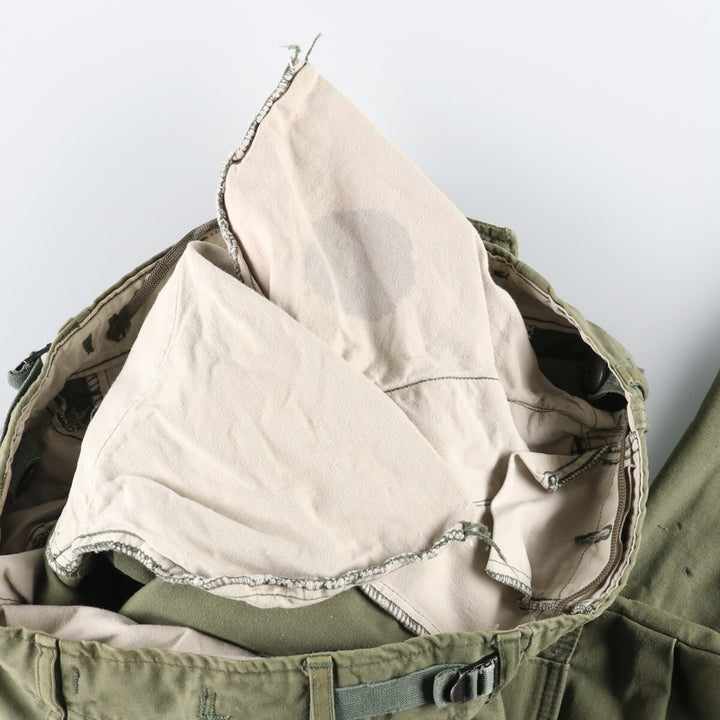 1970'S US Army M-65 Military Cargo Pants, Made in USA, Men's, W35 equivalent Nylon Khaki type sage green Vintage Second Hand