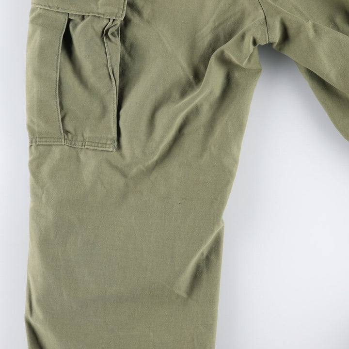 1970'S US Army M-65 Military Cargo Pants, Made in USA, Men's, W35 equivalent Nylon Khaki type sage green Vintage Second Hand