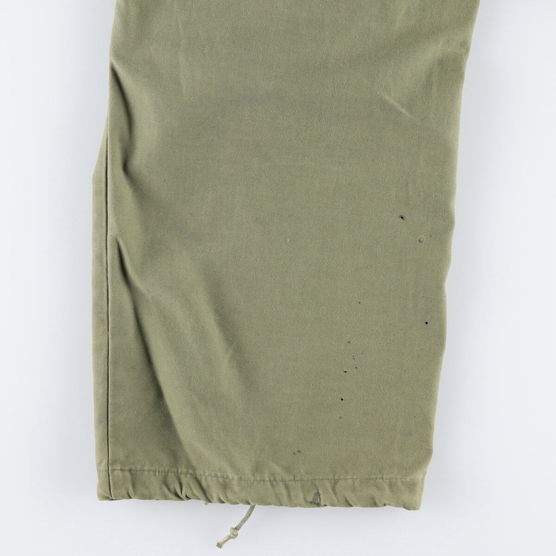 1970'S US Army M-65 Military Cargo Pants, Made in USA, Men's, W35 equivalent Nylon Khaki type sage green Vintage Second Hand