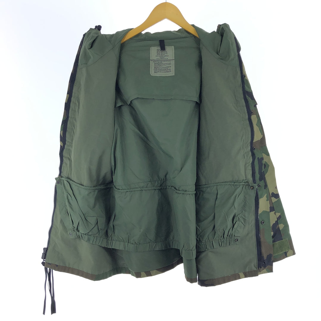 Genuine US military item, 00'S Woodland Camo ECWCS 1st GEN late model military Gore-Tex parka, MEDIUM-REGULAR, men's M equivalent Nylon Khaki type Vintage Second Hand