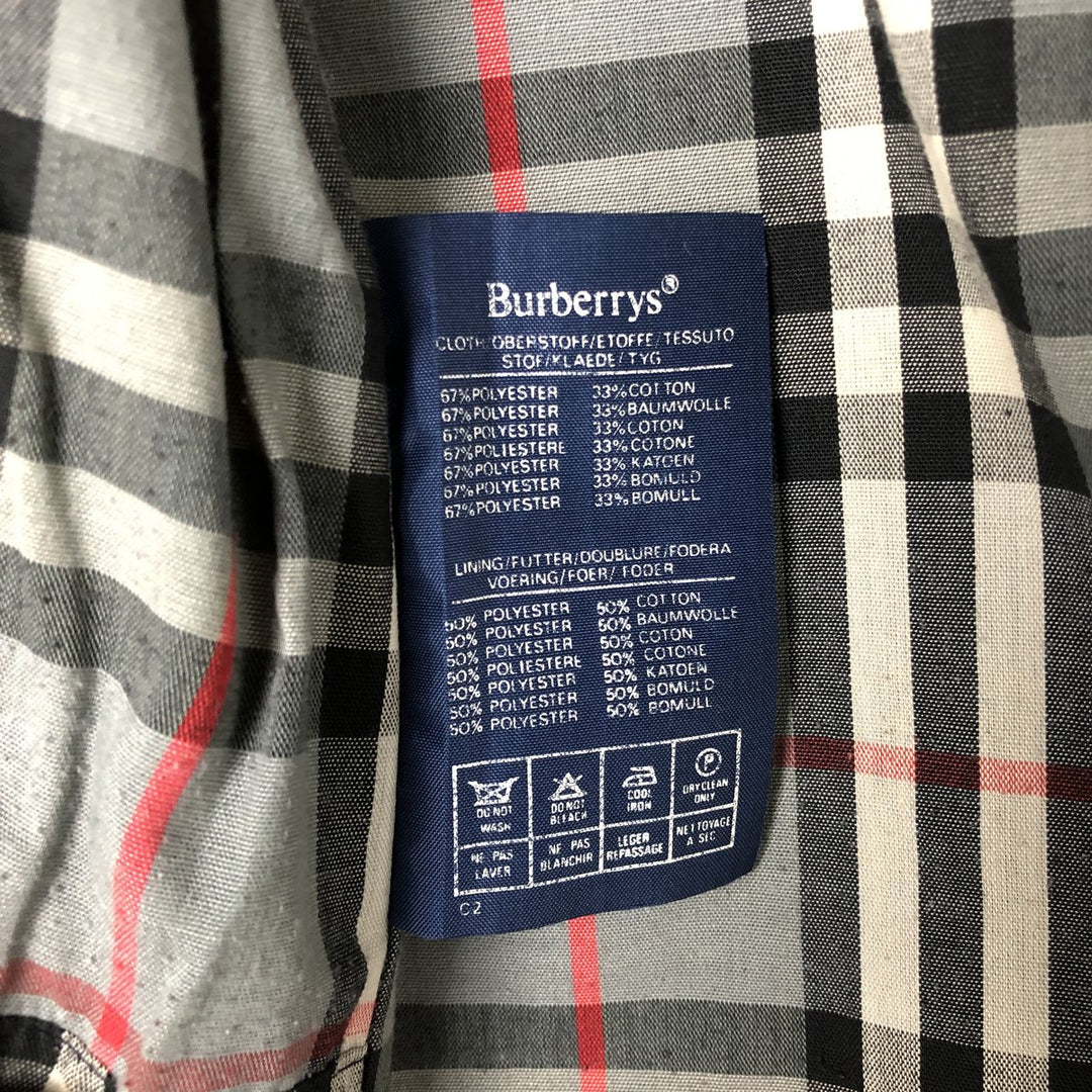 Burberry's Balmacaan coat, made in England, men's size L, vintage polyester black type Vintage Second Hand