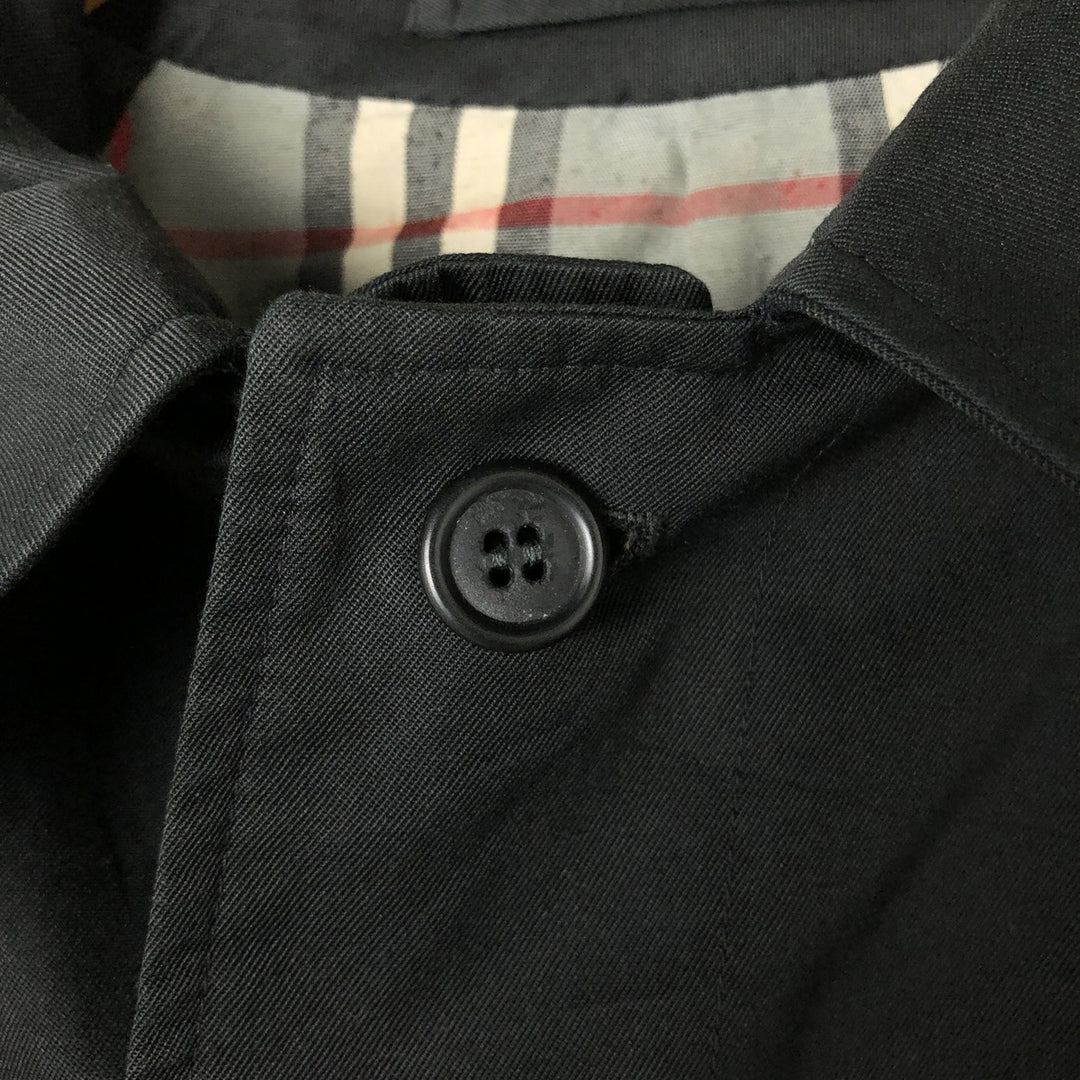 Burberry's Balmacaan coat, made in England, men's size L, vintage polyester black type Vintage Second Hand