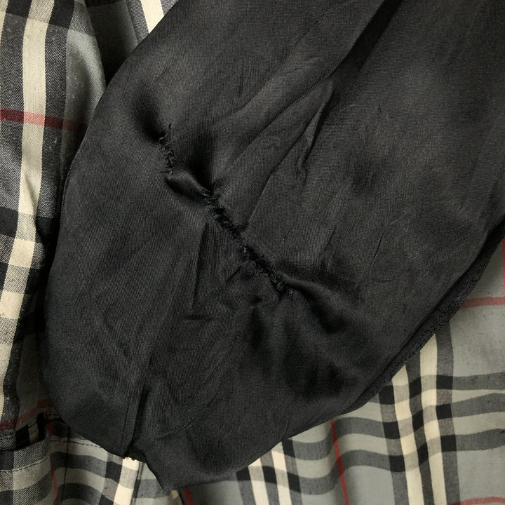 Burberry's Balmacaan coat, made in England, men's size L, vintage polyester black type Vintage Second Hand