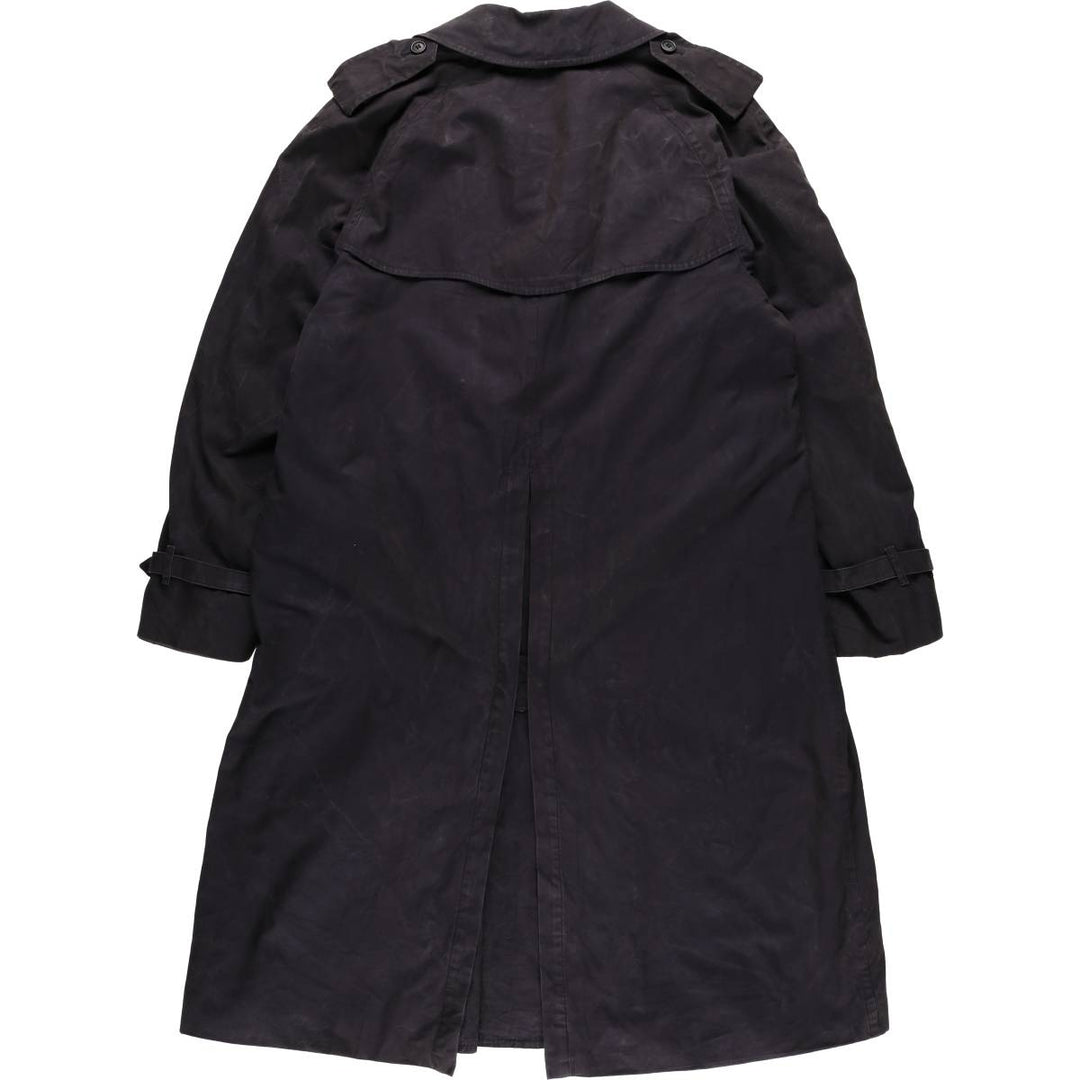 Burberry's 100% cotton trench coat, made in England, men's size XXL cotton black type Vintage Second Hand