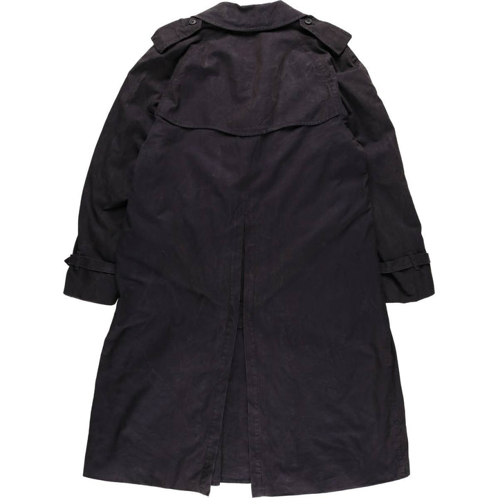 Burberry's 100% cotton trench coat, made in England, men's size XXL cotton black type Vintage Second Hand