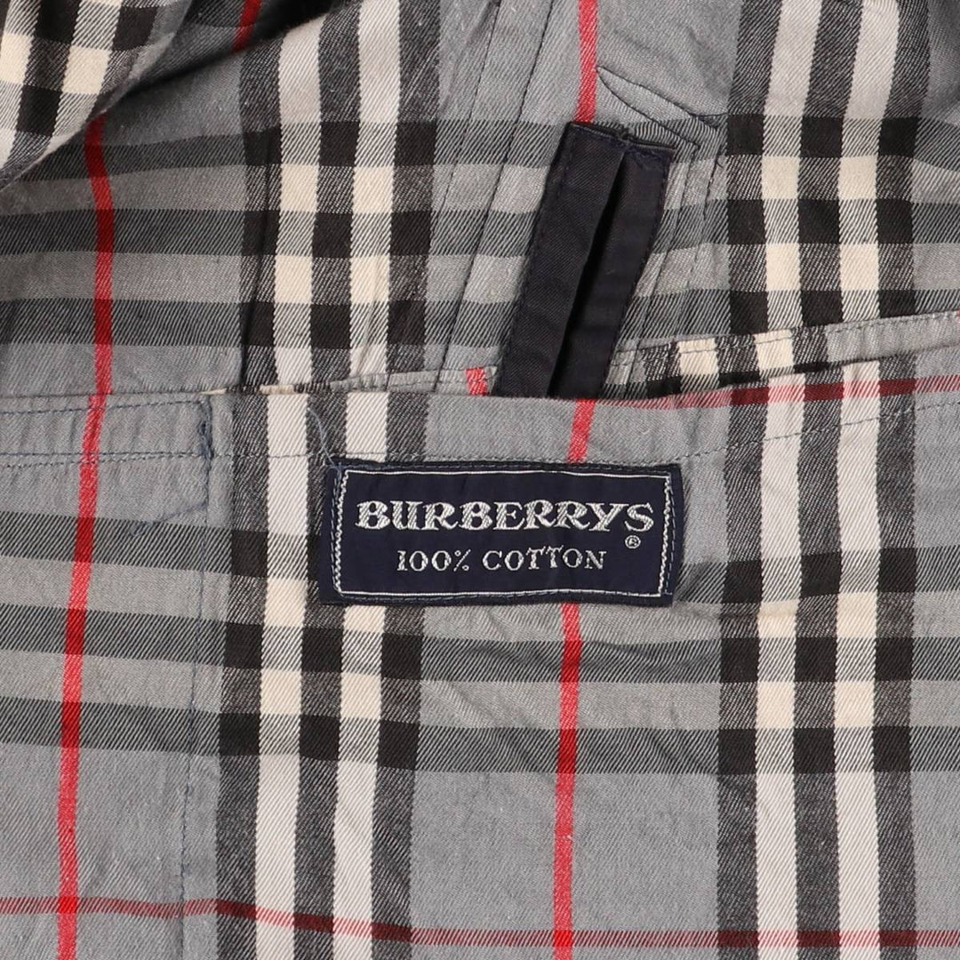 Burberry's 100% cotton trench coat, made in England, men's size XXL cotton black type Vintage Second Hand
