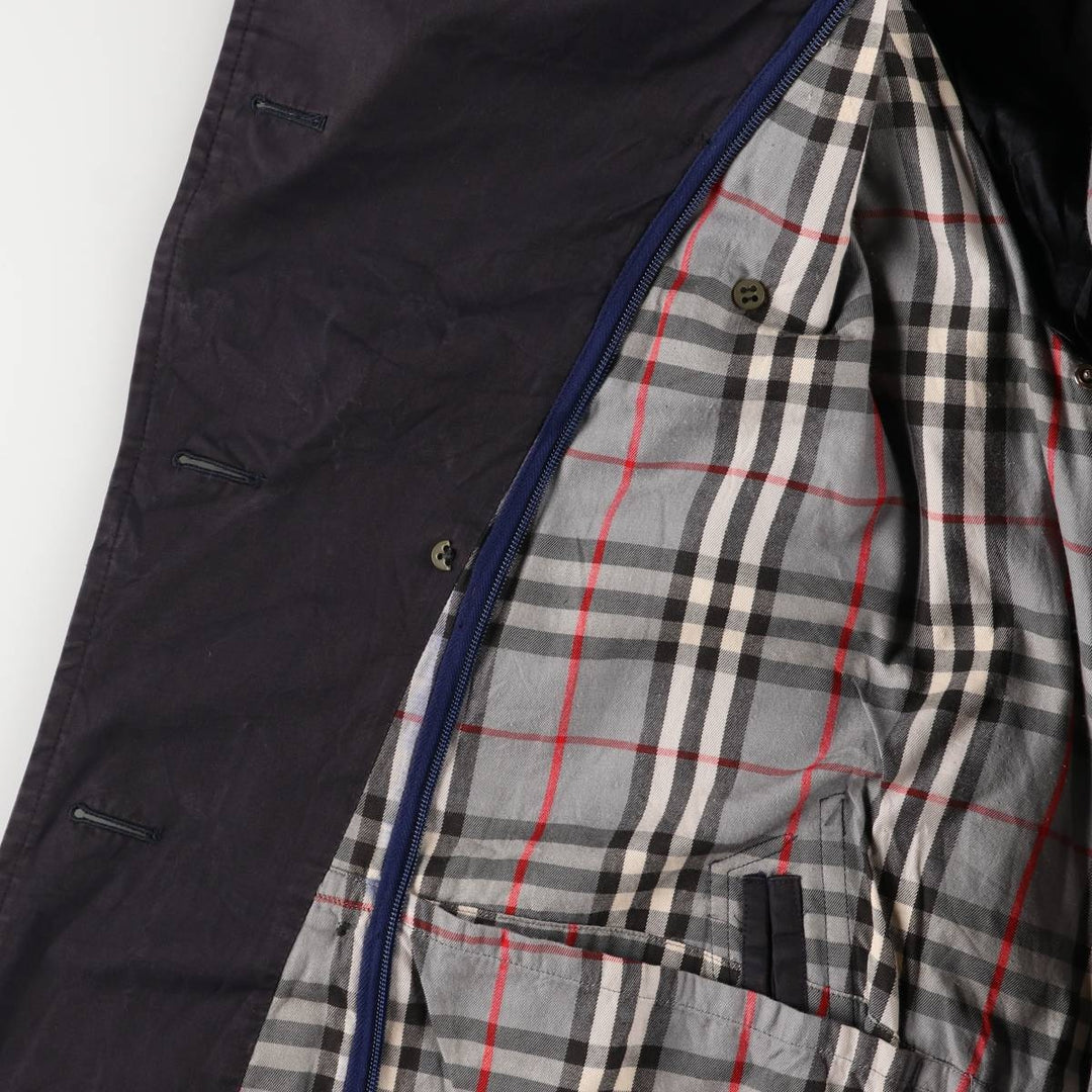 Burberry's 100% cotton trench coat, made in England, men's size XXL cotton black type Vintage Second Hand