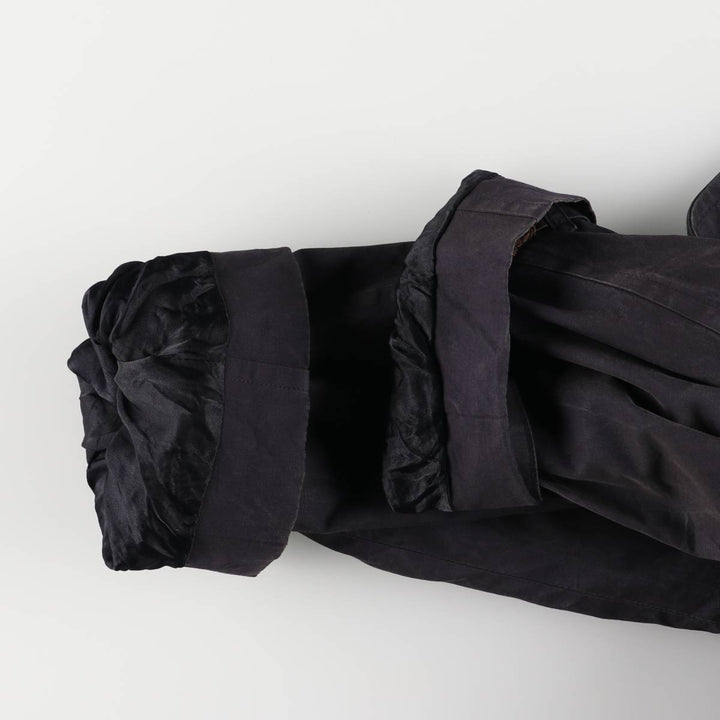 Burberry's 100% cotton trench coat, made in England, men's size XXL cotton black type Vintage Second Hand
