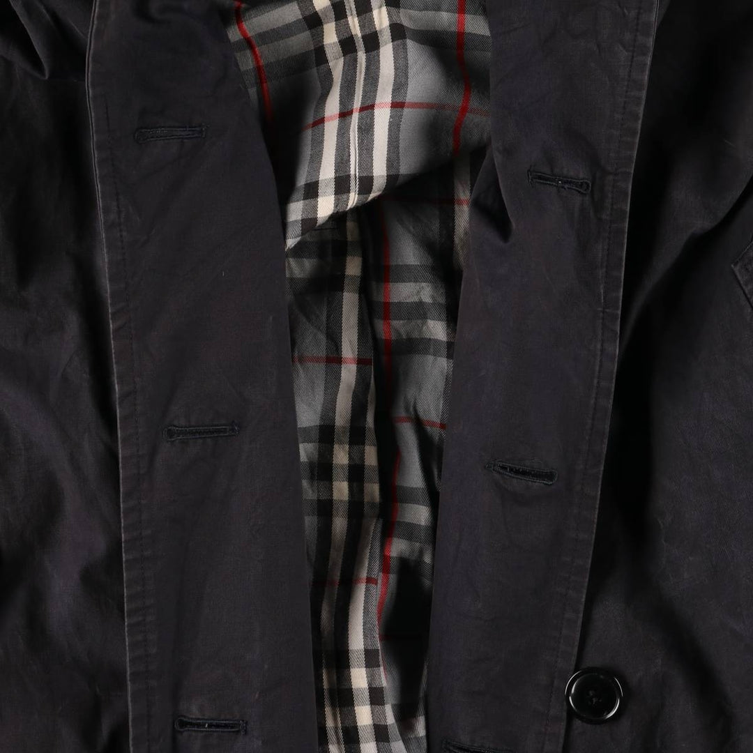 Burberry's 100% cotton trench coat, made in England, men's size XXL cotton black type Vintage Second Hand