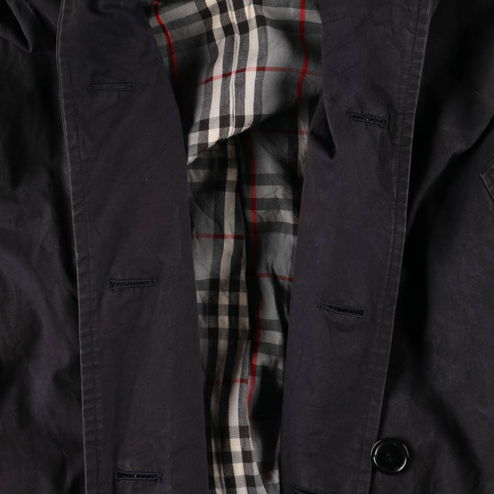 Burberry's 100% cotton trench coat, made in England, men's size XXL cotton black type Vintage Second Hand