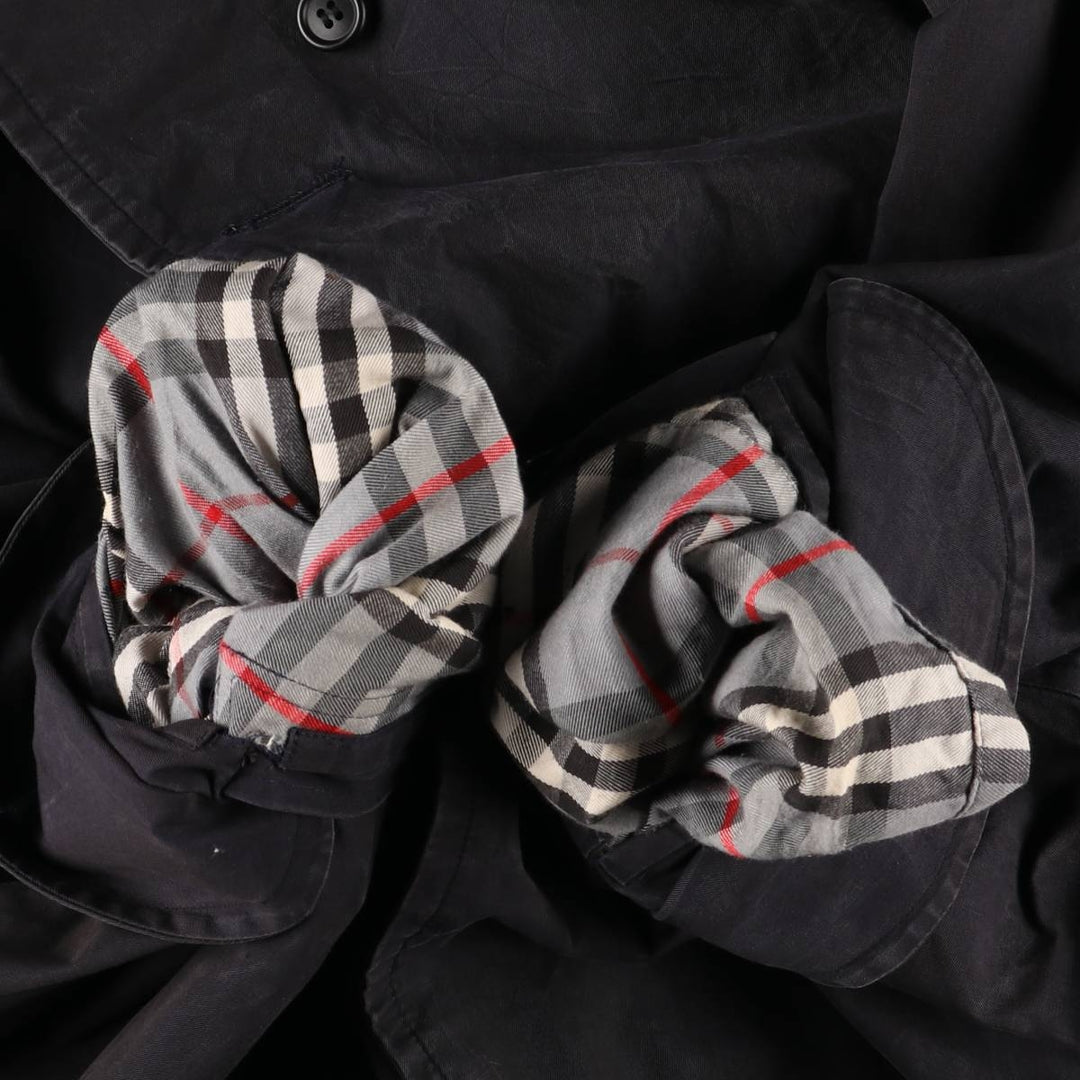 Burberry's 100% cotton trench coat, made in England, men's size XXL cotton black type Vintage Second Hand