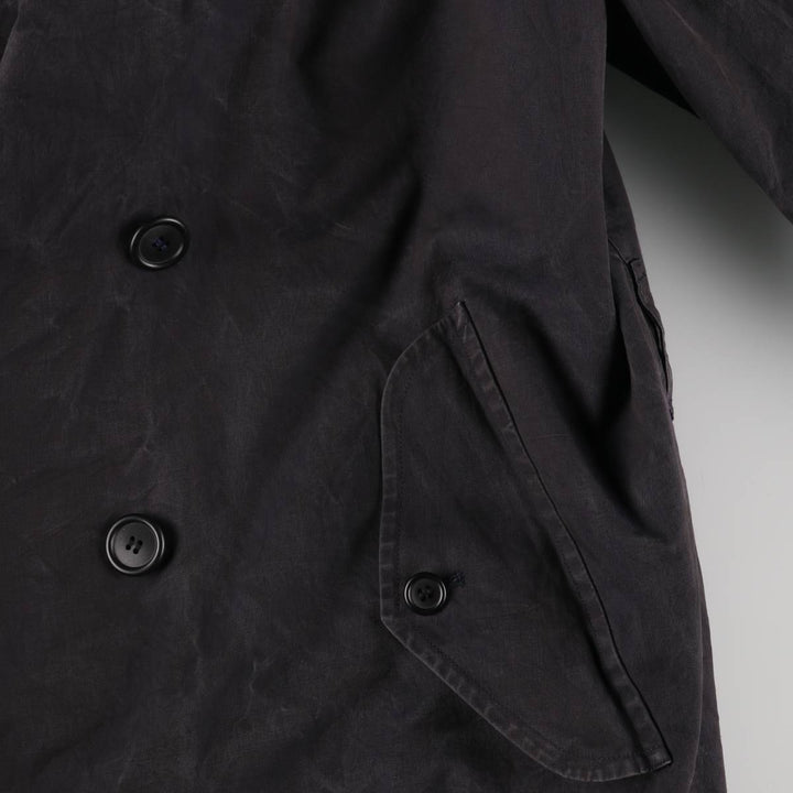 Burberry's 100% cotton trench coat, made in England, men's size XXL cotton black type Vintage Second Hand