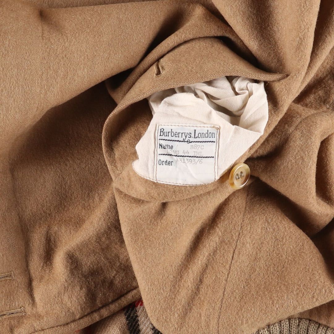 70s~80'S Burberry's alpaca blend full zip wool blouson made in England, men's XL size, vintage /evb007383