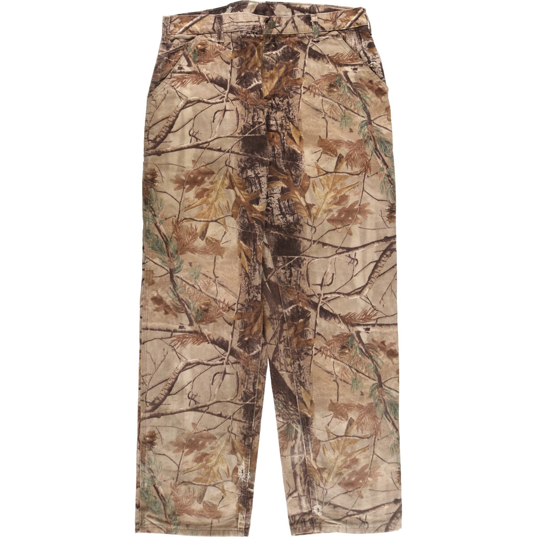 Carhartt Dungaree Fit Camouflage Pattern Real Tree Camo Duck Painter Pants Men's W36 equivalent /evb007423