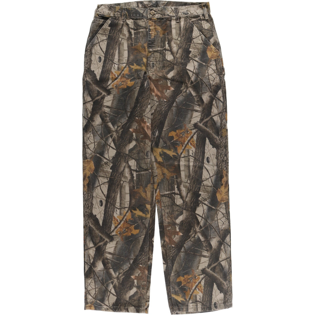 Carhartt Dungaree Fit Camouflage Pattern Real Tree Camo Duck Painter Pants Men's W36 equivalent /evb007424