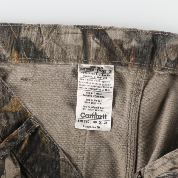 Carhartt Dungaree Fit Camouflage Pattern Real Tree Camo Duck Painter Pants Men's W36 equivalent /evb007424