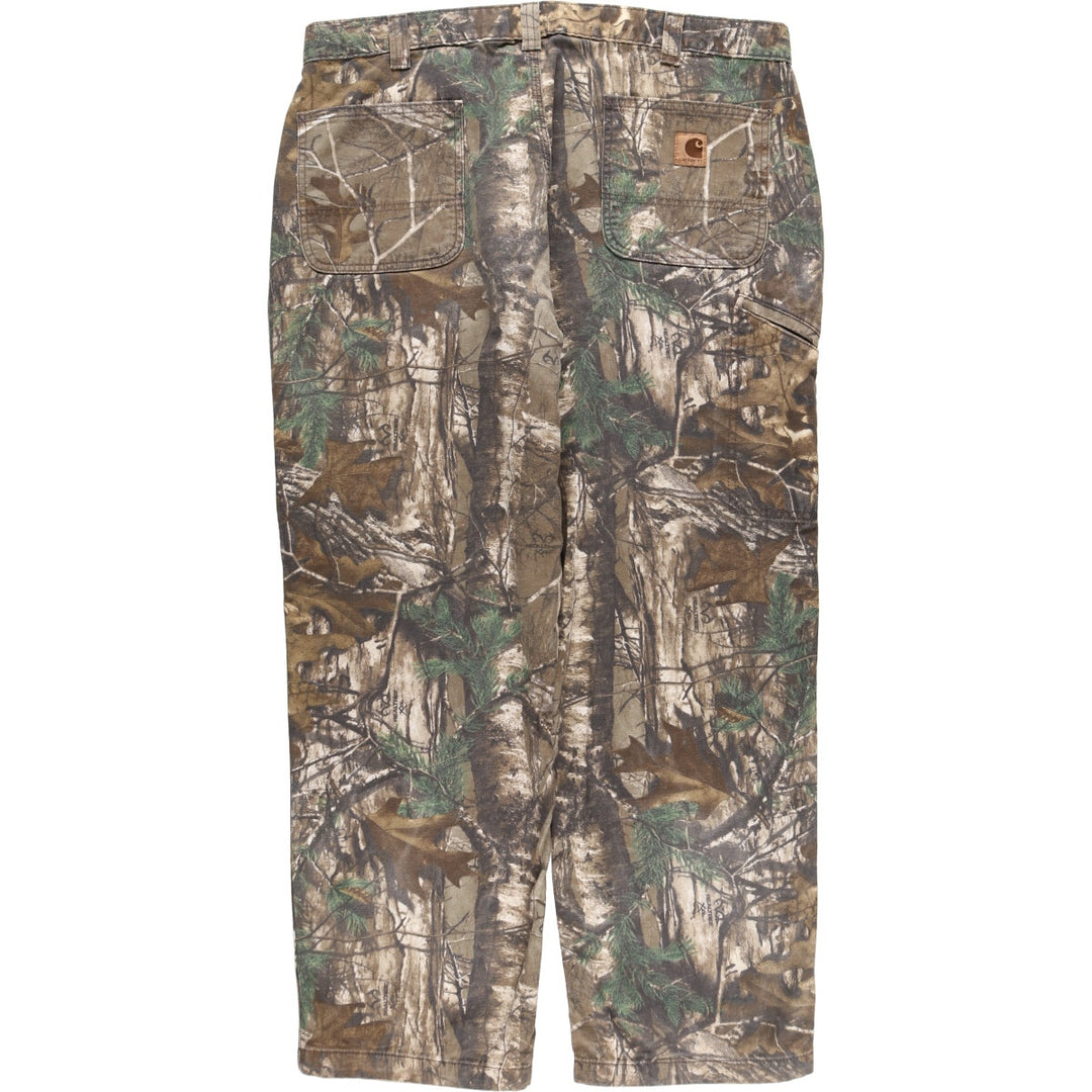 Big Size Carhartt RELAXED FIT Camouflage Pattern Real Tree Camo Duck Painter Pants Men's W40 equivalent /evb007425