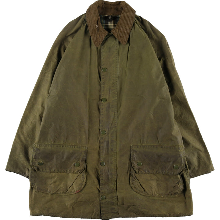 70s-80'S Barbour Game Fair 1 Warrant Waxed Cotton Oiled Jacket Made in England Men's L Size Vintage /evb007430