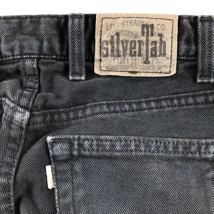 90'S Levi's Silver Tab LOOSE Black Denim Tapered Denim Pants Made in USA Men's W29 Vintage /evb007443