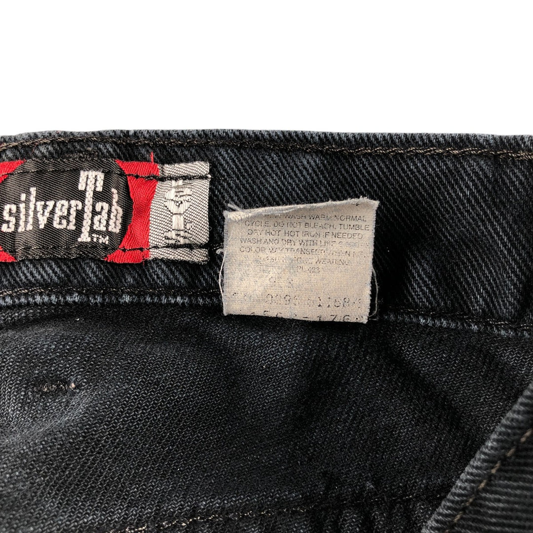 90'S Levi's Silver Tab LOOSE Black Denim Tapered Denim Pants Made in USA Men's W29 Vintage /evb007443