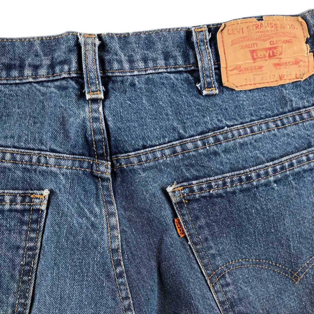 80's Levi's 519-0217 Orange Tab Straight Denim Pants Made in USA Men's W32 Vintage /evb007446