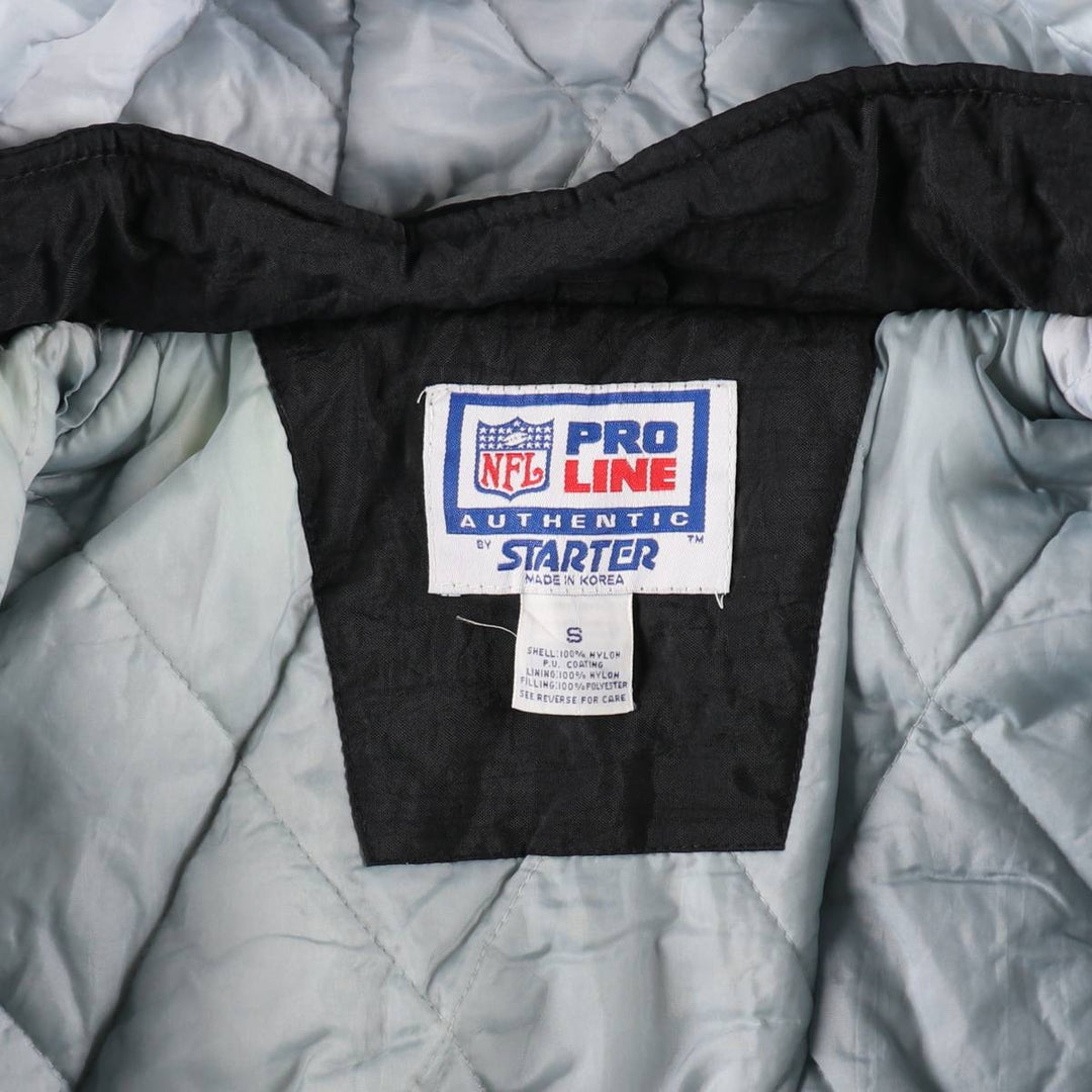 90'S Starter NFL Los Angeles Raiders padded hoodie puffer jacket men's size S vintage /evb007447