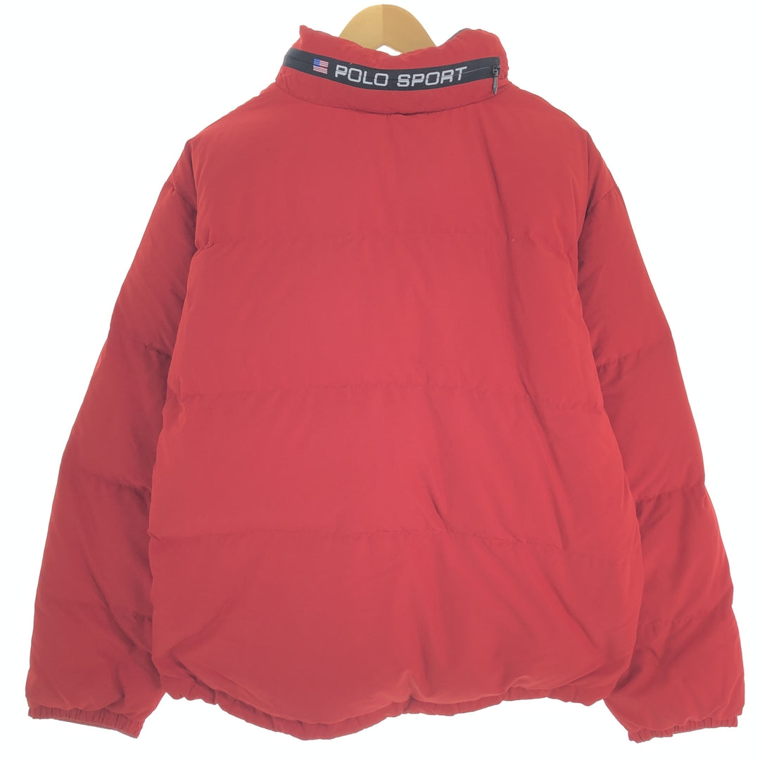 Vintage 90'S Ralph Lauren POLO SPORT down jacket, men's size XL polyester red type Vintage Second Hand