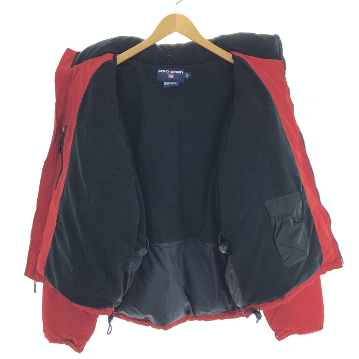 Vintage 90'S Ralph Lauren POLO SPORT down jacket, men's size XL polyester red type Vintage Second Hand