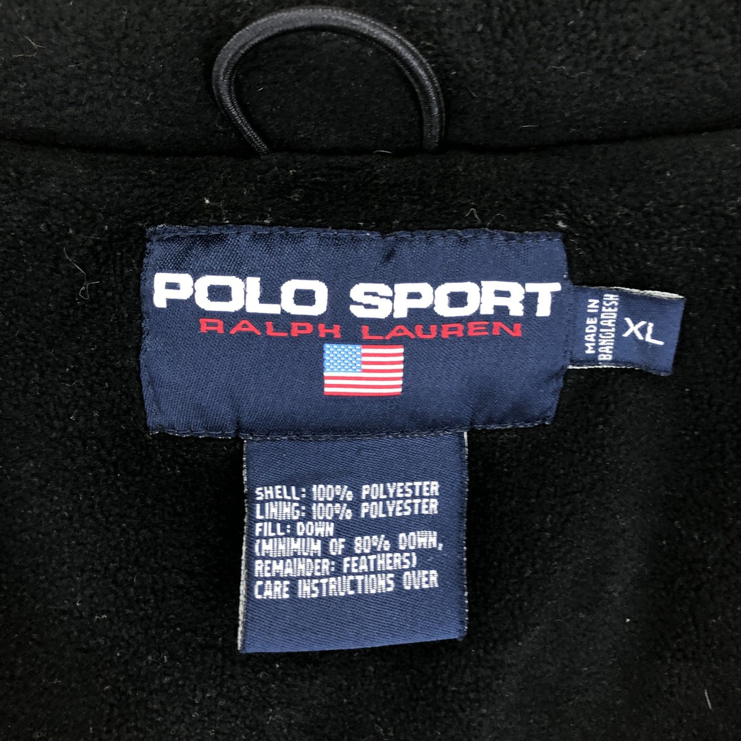 Vintage 90'S Ralph Lauren POLO SPORT down jacket, men's size XL polyester red type Vintage Second Hand
