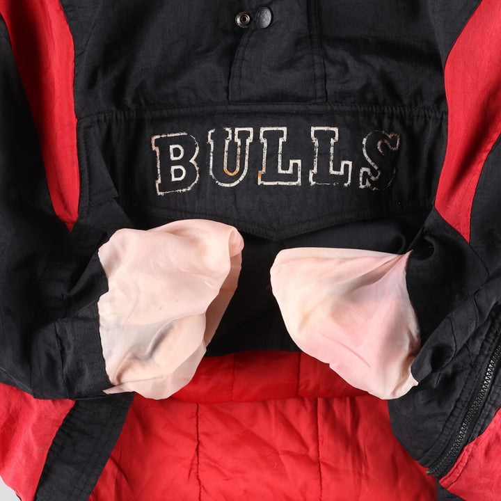 90'S Starter NBA CHICAGO BULLS Chicago Bulls padded anorak jacket puffer jacket men's XL equivalent /evb007459