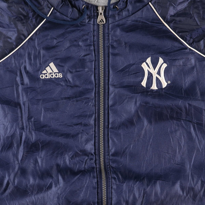 90'S adidas MLB NEW YORK YANKEES New York Yankees padded hoodie puffer jacket men's XL size /evb007460