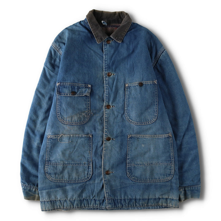 50s-60'S Power House Denim Coverall Made in USA Men's L Size Vintage /evb007477