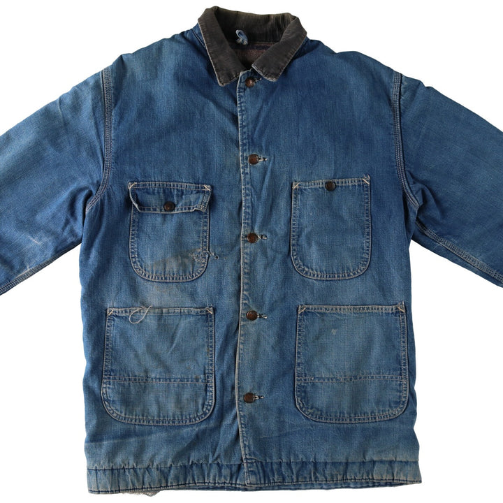 50s-60'S Power House Denim Coverall Made in USA Men's L Size Vintage /evb007477