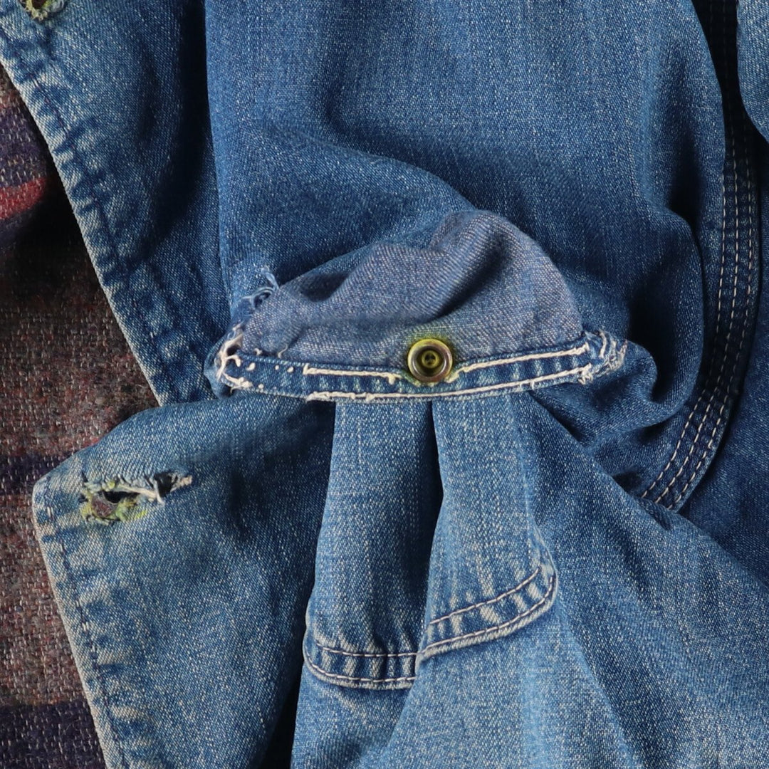 50s-60'S Power House Denim Coverall Made in USA Men's L Size Vintage /evb007477