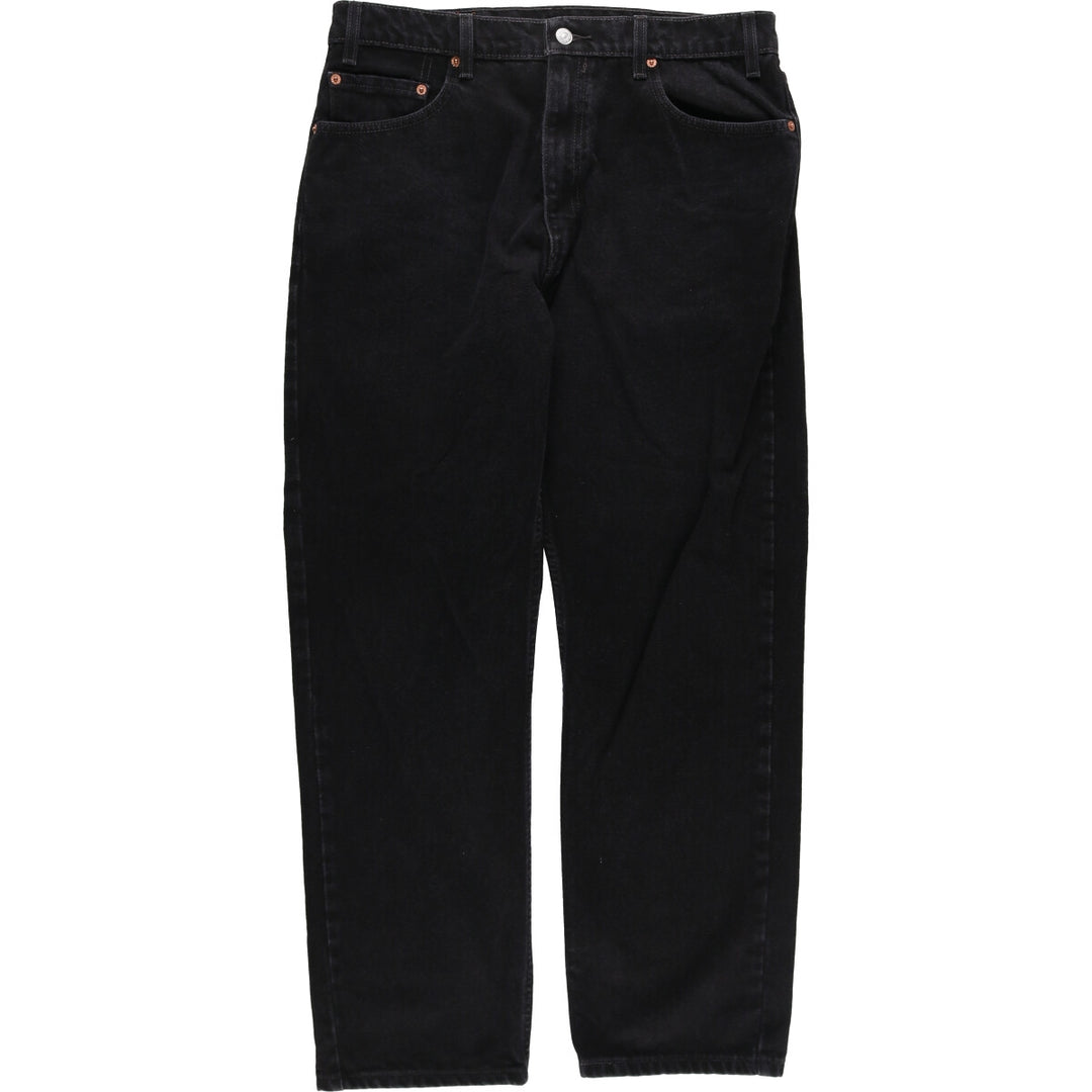 90'S Levi's 505 REGULAR FIT STRAIGHT LEG black denim tapered denim pants for men, size W34 /evb007489