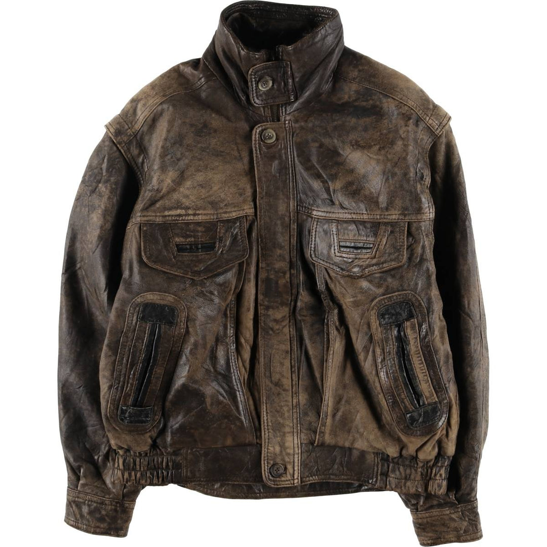 Leather blouson type, men's size L /evb007527