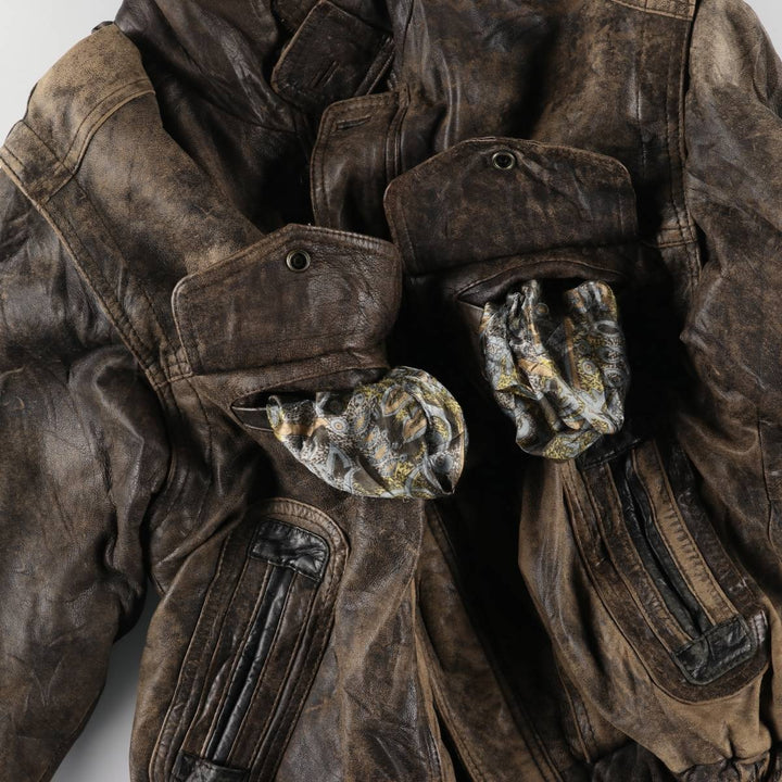 Leather blouson type, men's size L /evb007527