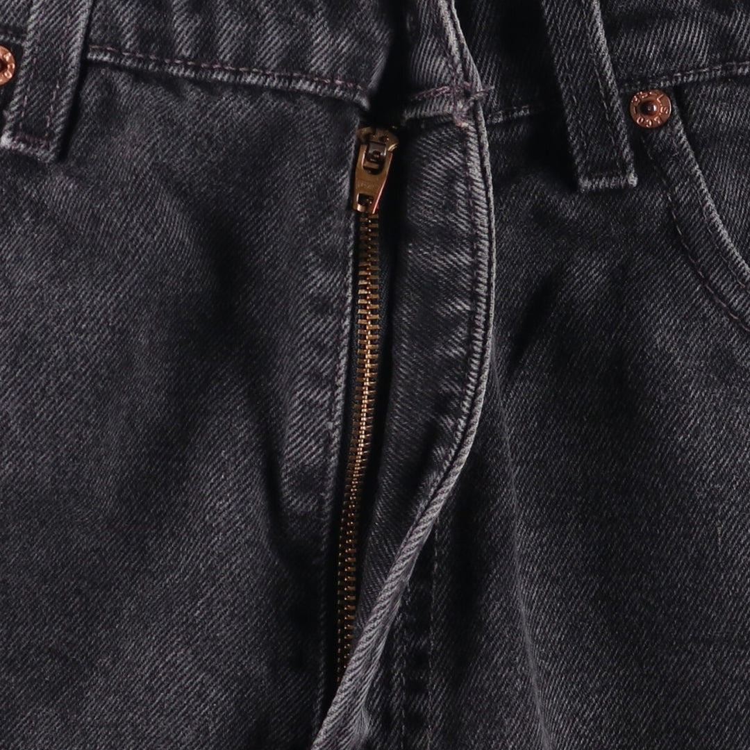 90'S Levi's 550 Relaxed Fit Black Denim Tapered Denim Pants Made in USA Men's W36 Vintage cotton black type Vintage Second Hand