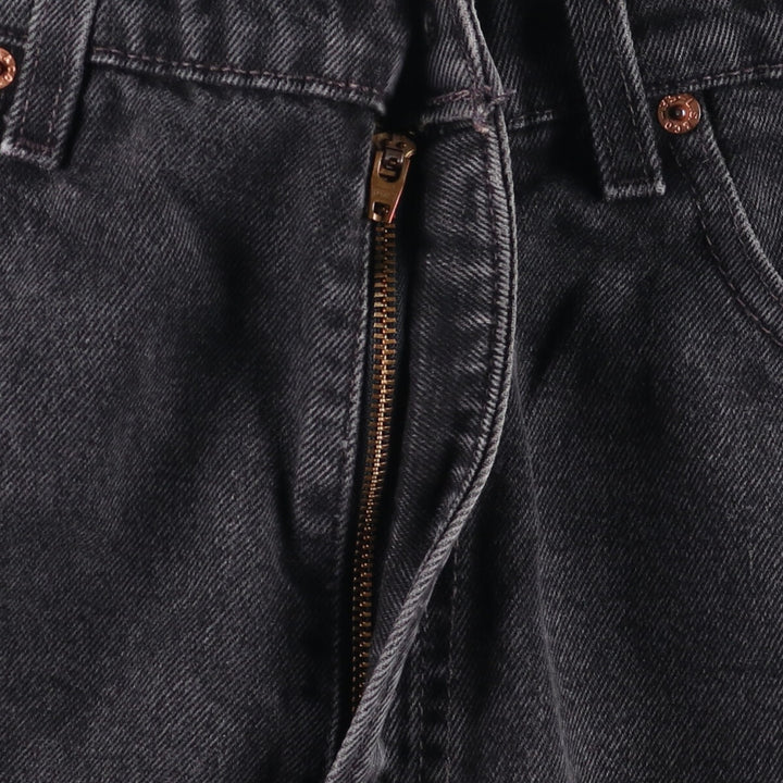 90'S Levi's 550 Relaxed Fit Black Denim Tapered Denim Pants Made in USA Men's W36 Vintage cotton black type Vintage Second Hand