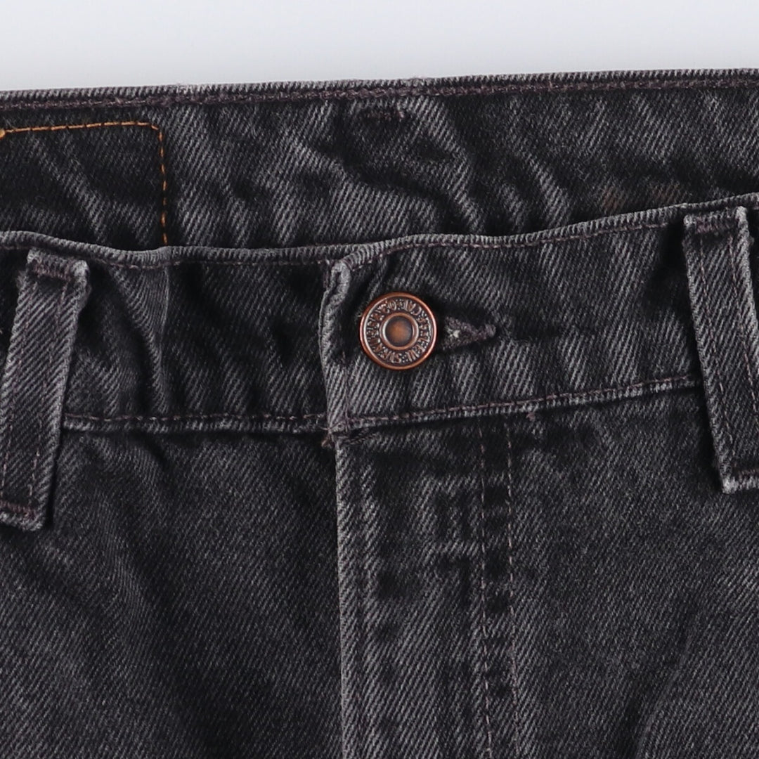 90'S Levi's 550 Relaxed Fit Black Denim Tapered Denim Pants Made in USA Men's W36 Vintage cotton black type Vintage Second Hand
