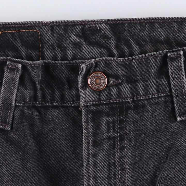 90'S Levi's 550 Relaxed Fit Black Denim Tapered Denim Pants Made in USA Men's W36 Vintage cotton black type Vintage Second Hand