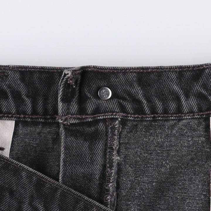 90'S Levi's 550 Relaxed Fit Black Denim Tapered Denim Pants Made in USA Men's W36 Vintage cotton black type Vintage Second Hand