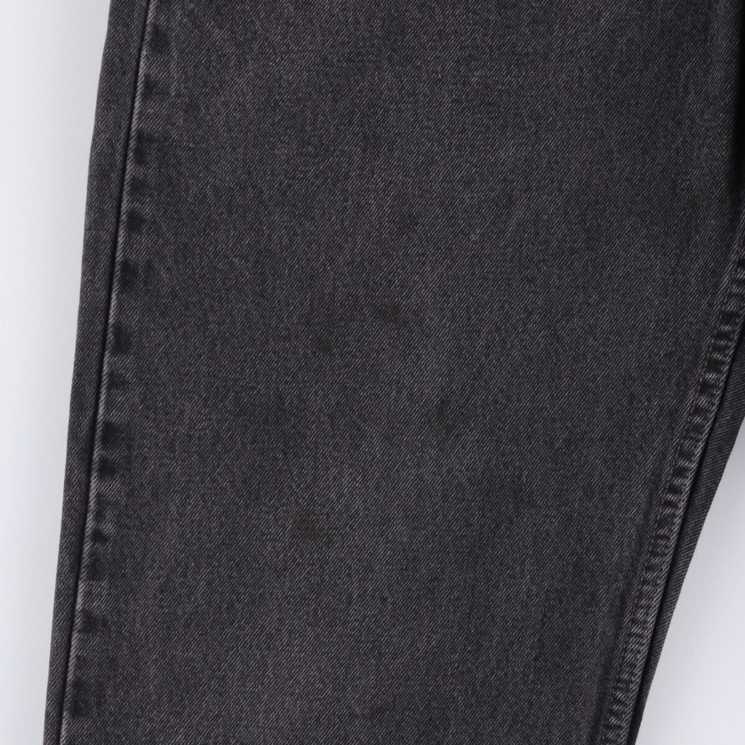 90'S Levi's 550 Relaxed Fit Black Denim Tapered Denim Pants Made in USA Men's W36 Vintage cotton black type Vintage Second Hand